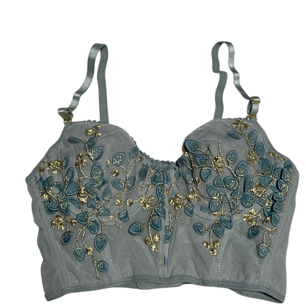 Embroidered‎ Bralette with Floral Design